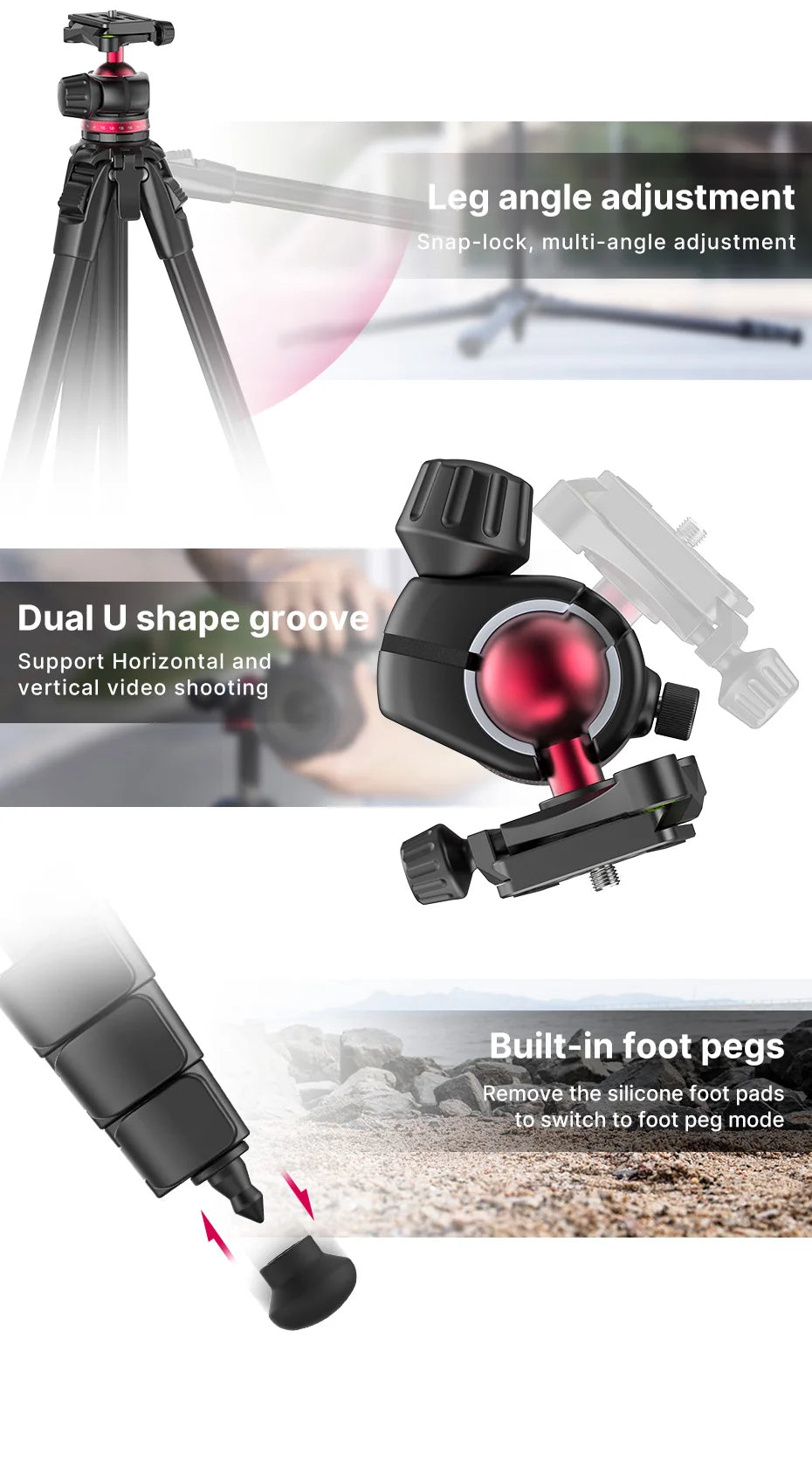 Ulanzi OMBRA YING 62.2-Inch Aluminium Travel Tripod