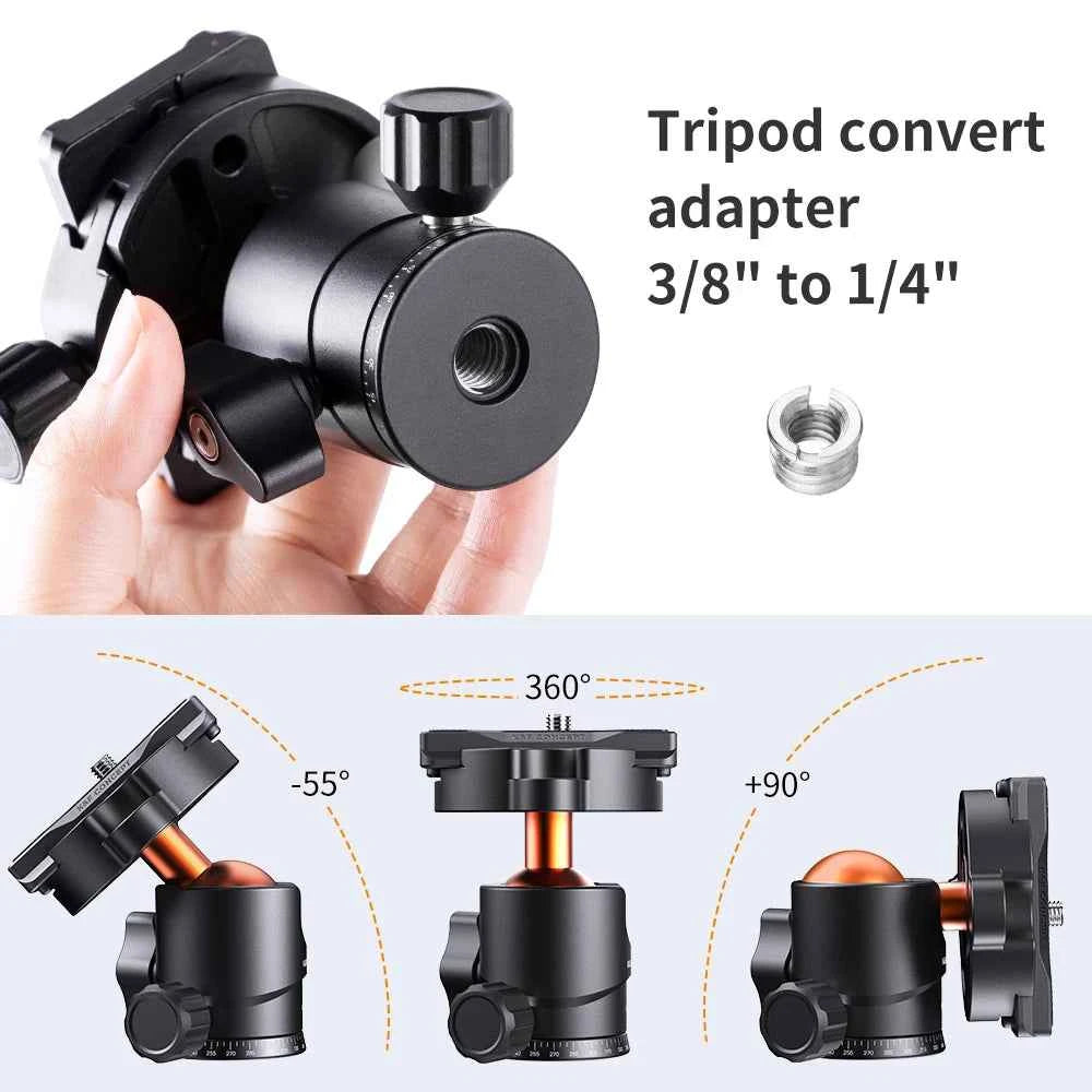 K&F BH-28L 28mm Ball Head with Quick Release Plate