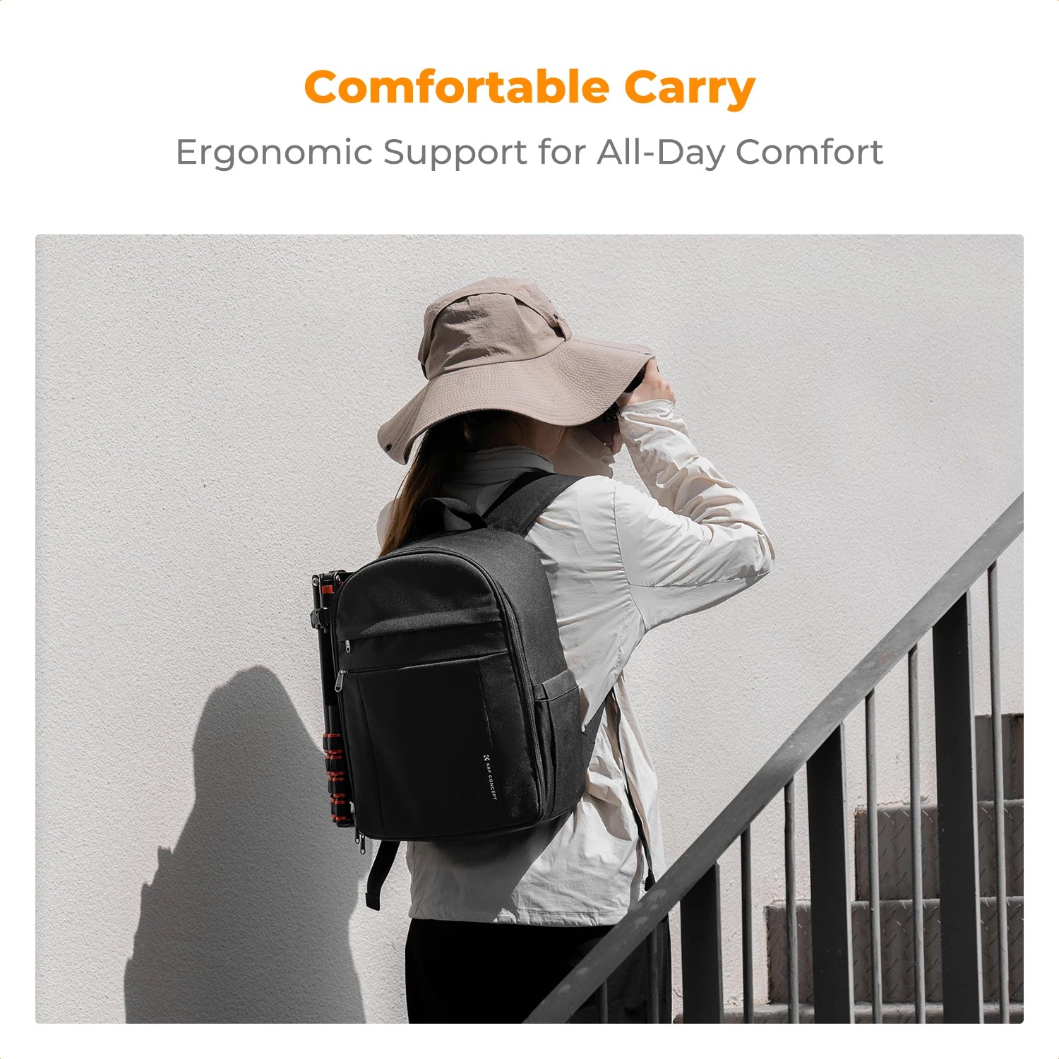 K&F Concept 13L Lightweight Camera Backpack - Black II