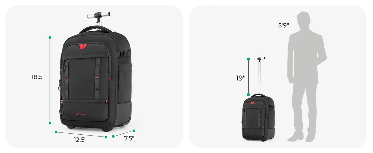 BAGSMART Rolling Camera Bag Backpack