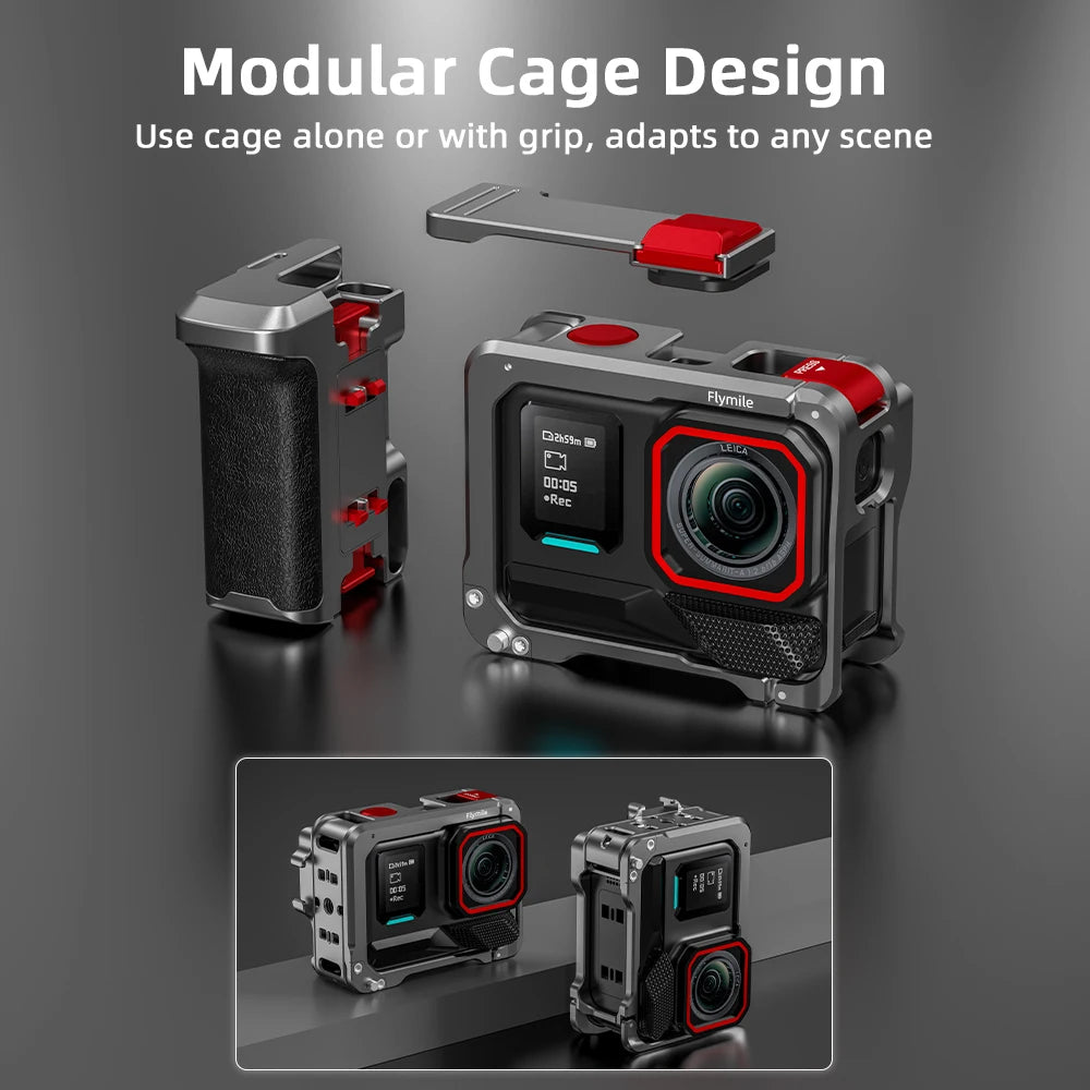 Flymile Camera Cage & Grip Kit for Insta360 Ace Pro 2