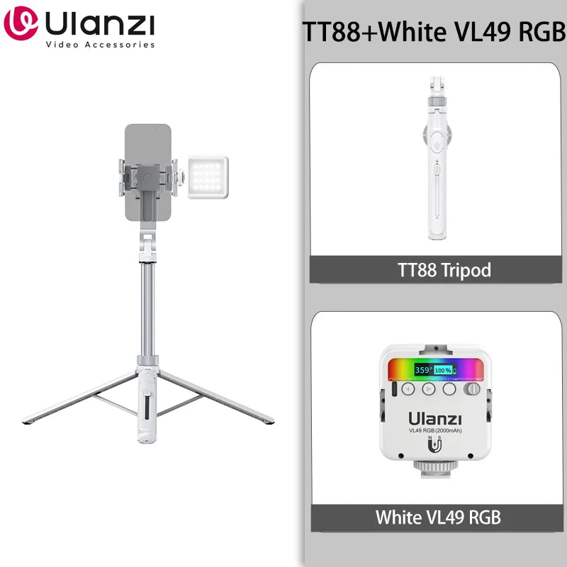 Ulanzi TT88 1.44m Overhead Phone Tripod with Magnetic Clamp