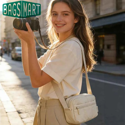 BAGSMART 2-in-1 Puffy Camera Sling Bag