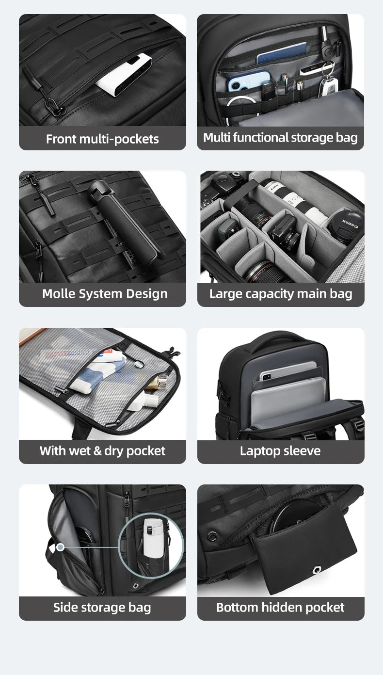 Professional Camera & Drone Backpack with 16-inch Laptop Compartment