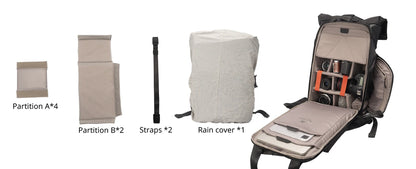 Besnfoto Waterproof Rolltop Camera Backpack