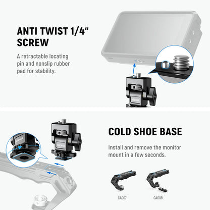 NEEWER Adjustable Camera Monitor Mount with Cold Shoe