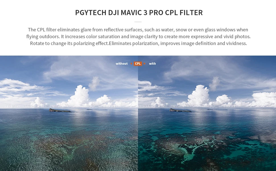 PGYTECH Filters for DJI Mavic 3 Pro – UV, CPL & ND-PL