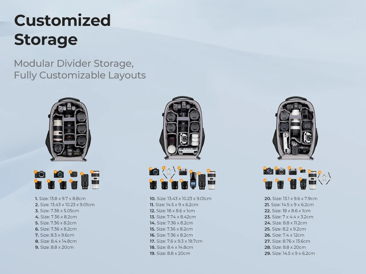 K&F 22L Hardshell Drone Camera Backpack