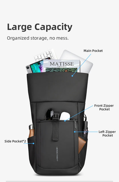Heroic Knight Expandable Rolltop Laptop Backpack