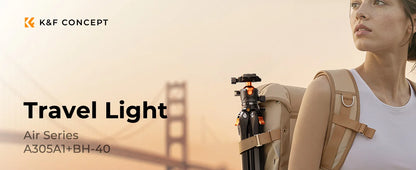 K&F A305A1 63 Inch Aluminium Tripod with Arca-Compatible Ball Head