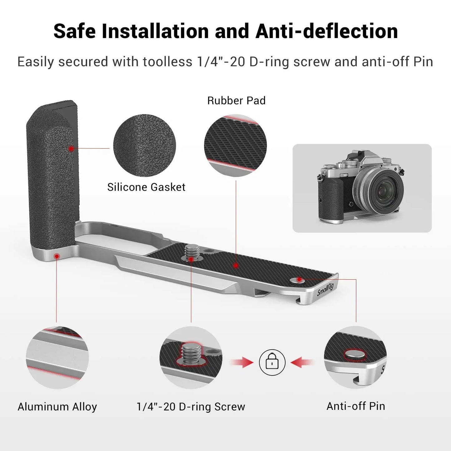 SmallRig L-Shape Grip & Neck Strap for Nikon Z fc
