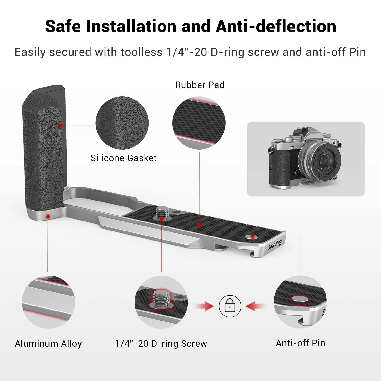 SmallRig L-Shape Grip & Neck Strap for Nikon Z fc