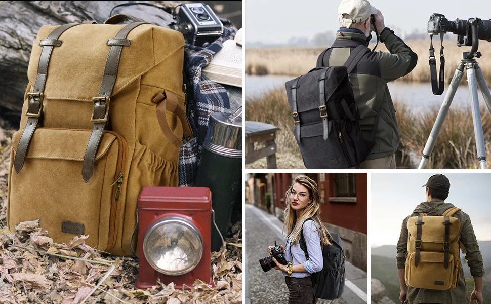 BAGSMART Waterproof Camera Backpack with Tripod Holder