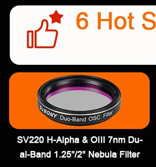 SVBONY SV220 7nm H-Alpha/OIII Dual-Band Telescope Filter