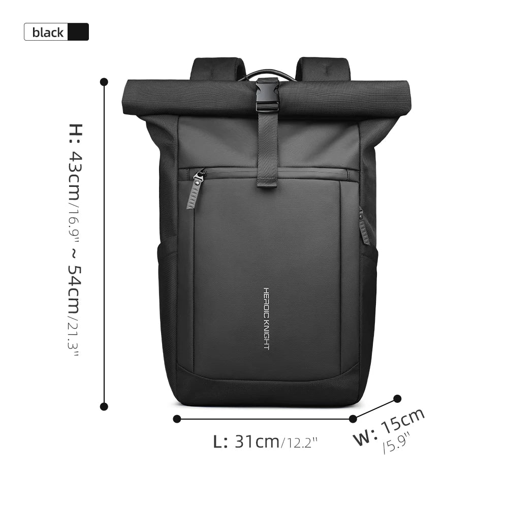 Heroic Knight Expandable Rolltop Laptop Backpack