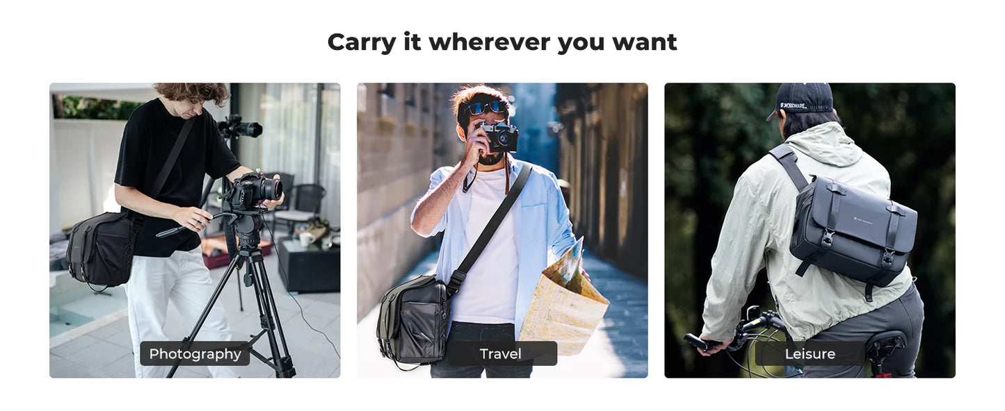 K&F Concept 10L Camera Sling Bag with Rain Cover