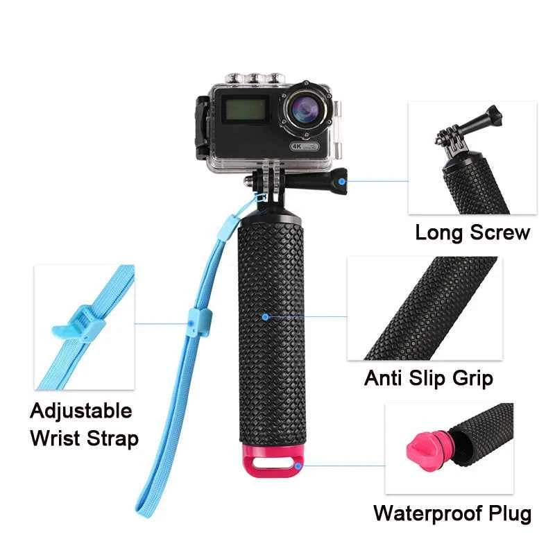 Floating Hand Grip for GoPro, DJI and Insta360 Action Cameras