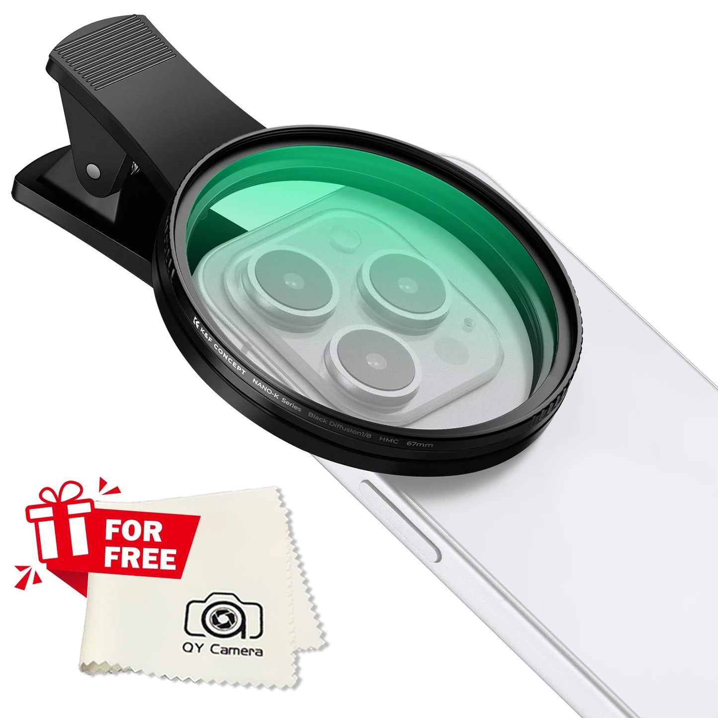 K&F 67mm Phone ND/CPL/Black Mist Filter Clip