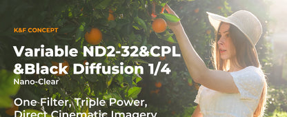 K&F Concept 3-in-1 ND/CPL/Black Mist Filter - 3in1 Filter / 72mm