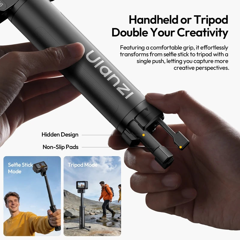 Ulanzi MT98 Invisible Selfie Stick 57cm for Action Cameras