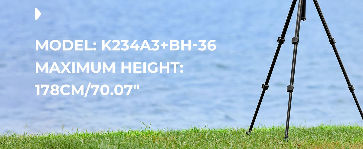 K&F 178cm Aluminium Travel Tripod with Ball Head