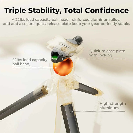 K&F A305A1 63 Inch Aluminium Tripod with Arca-Compatible Ball Head