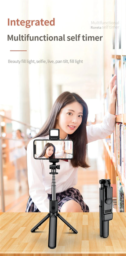 Bluetooth Selfie Stick Tripod with Wireless Remote for Smartphones