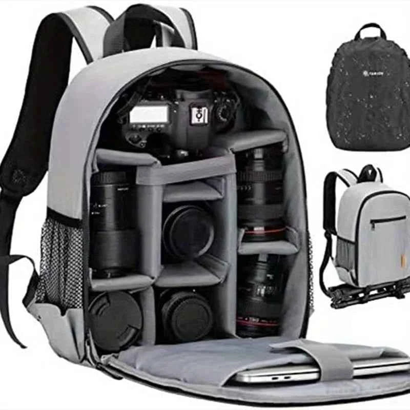 Waterproof DSLR Camera Backpack with Rain Cover & Laptop Compartment product image