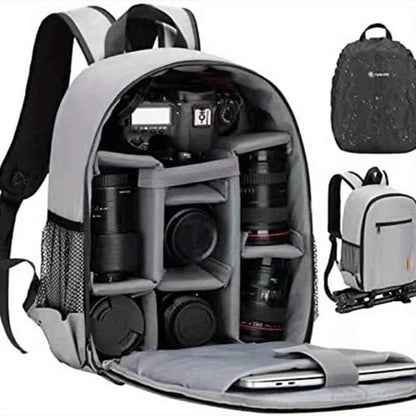 Waterproof DSLR Camera Backpack with Rain Cover & Laptop Compartment product image
