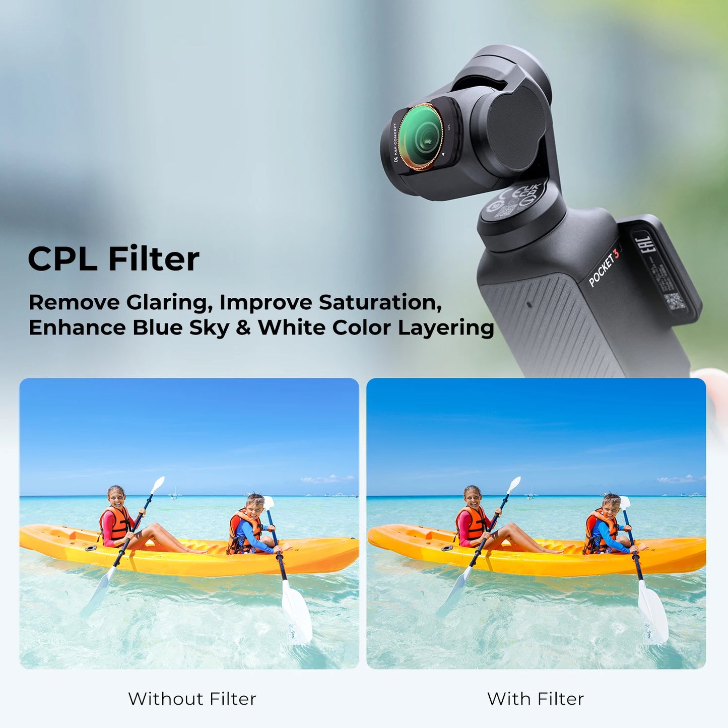 K&F 3-Pack Filter Kit for DJI Osmo Pocket