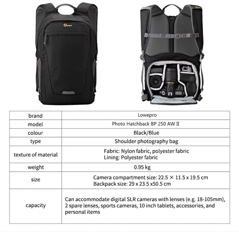 Lowepro Photo Hatchback BP 250 AW II Camera Backpack product image