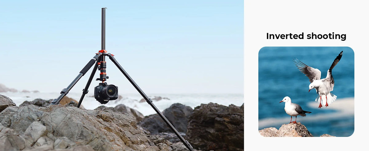 K&F 230cm Aluminium Tripod with Transverse Centre Column