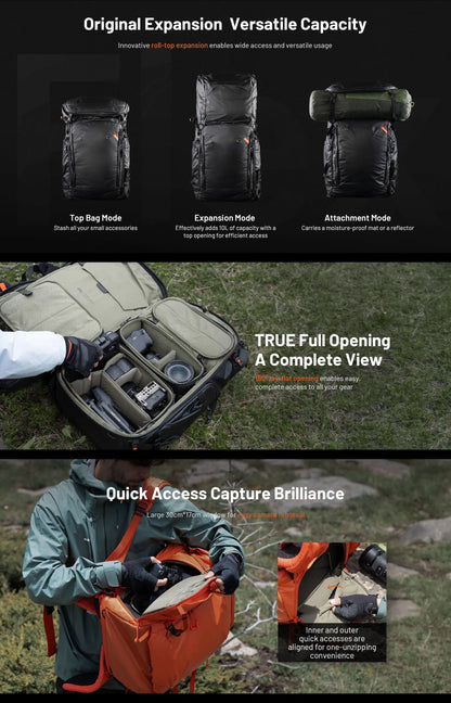 PGYTECH OnePro Flex Camera Backpack - Orange 40L M