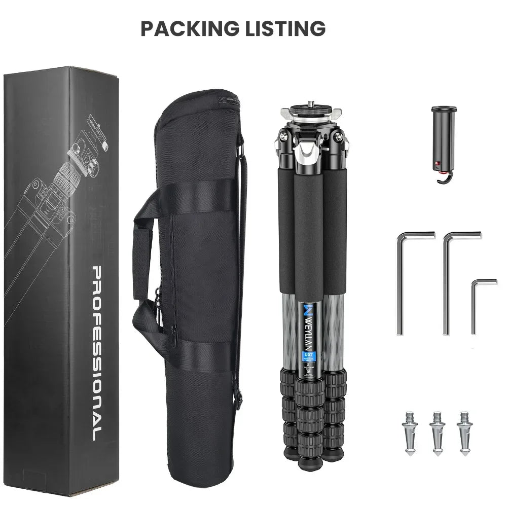 WEYLLAN UX7 Compact Carbon Fibre Travel Tripod