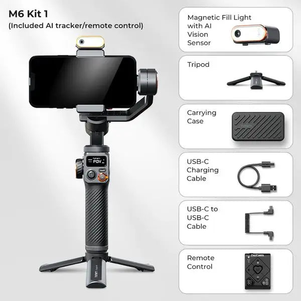 Hohem iSteady M6 Smartphone Gimbal Kit with AI Tracker