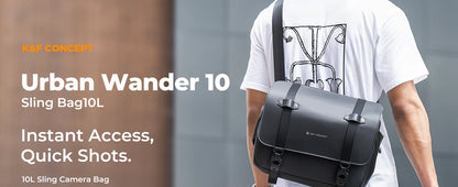 K&F 10L Camera Sling Bag with Tripod Holder