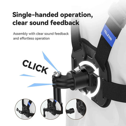 TELESIN Action Camera Chest Harness Mount