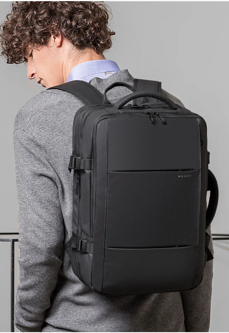BANGE 17.3 Inch Expandable Travel Backpack with USB Port