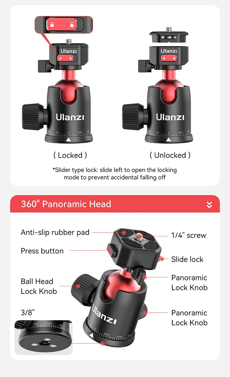 Ulanzi TT31 Claw Professional Tripod Monopod
