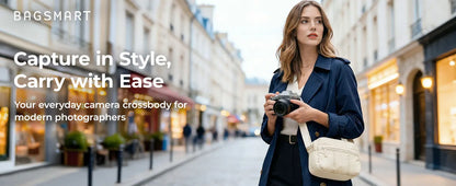 BAGSMART 2-in-1 Puffy Camera Sling Bag