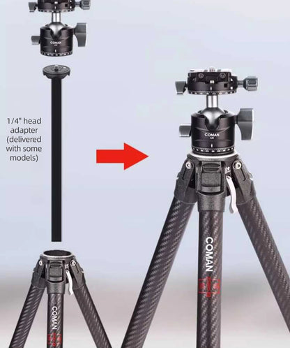 COMAN Zero F38 Carbon Fibre Travel Tripod