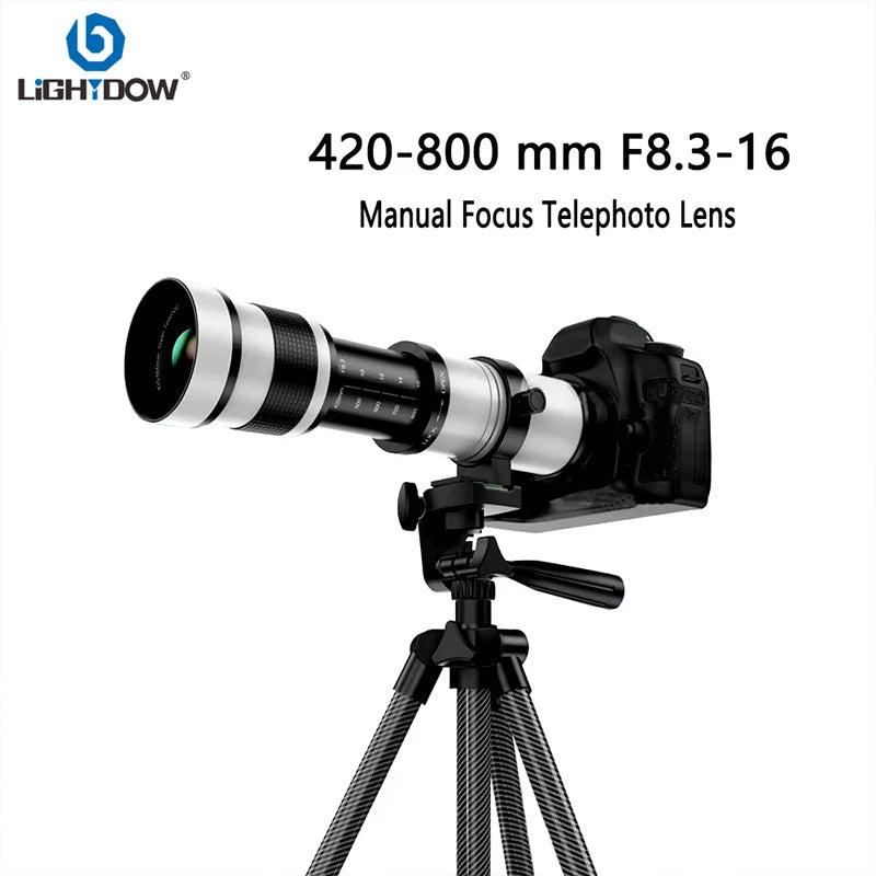 Lightdow 420-800mm f/8.3-16 Manual Super Telephoto Lens