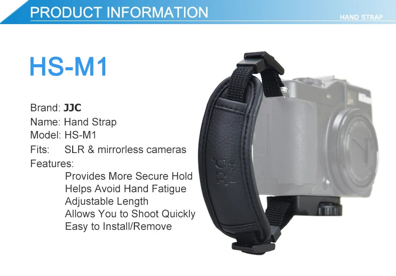 JJC Camera Hand Grip Strap for DSLR and Mirrorless Cameras