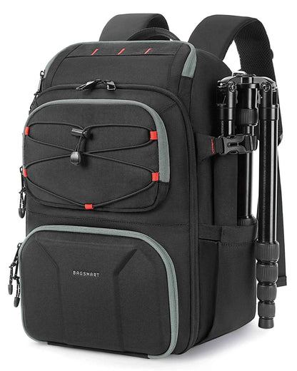 BAGSMART Camera Backpack with 15.6 Inch Laptop Compartment