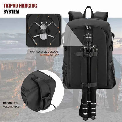 Large Capacity DSLR Camera Backpack with 15.6 Inch Laptop Compartment