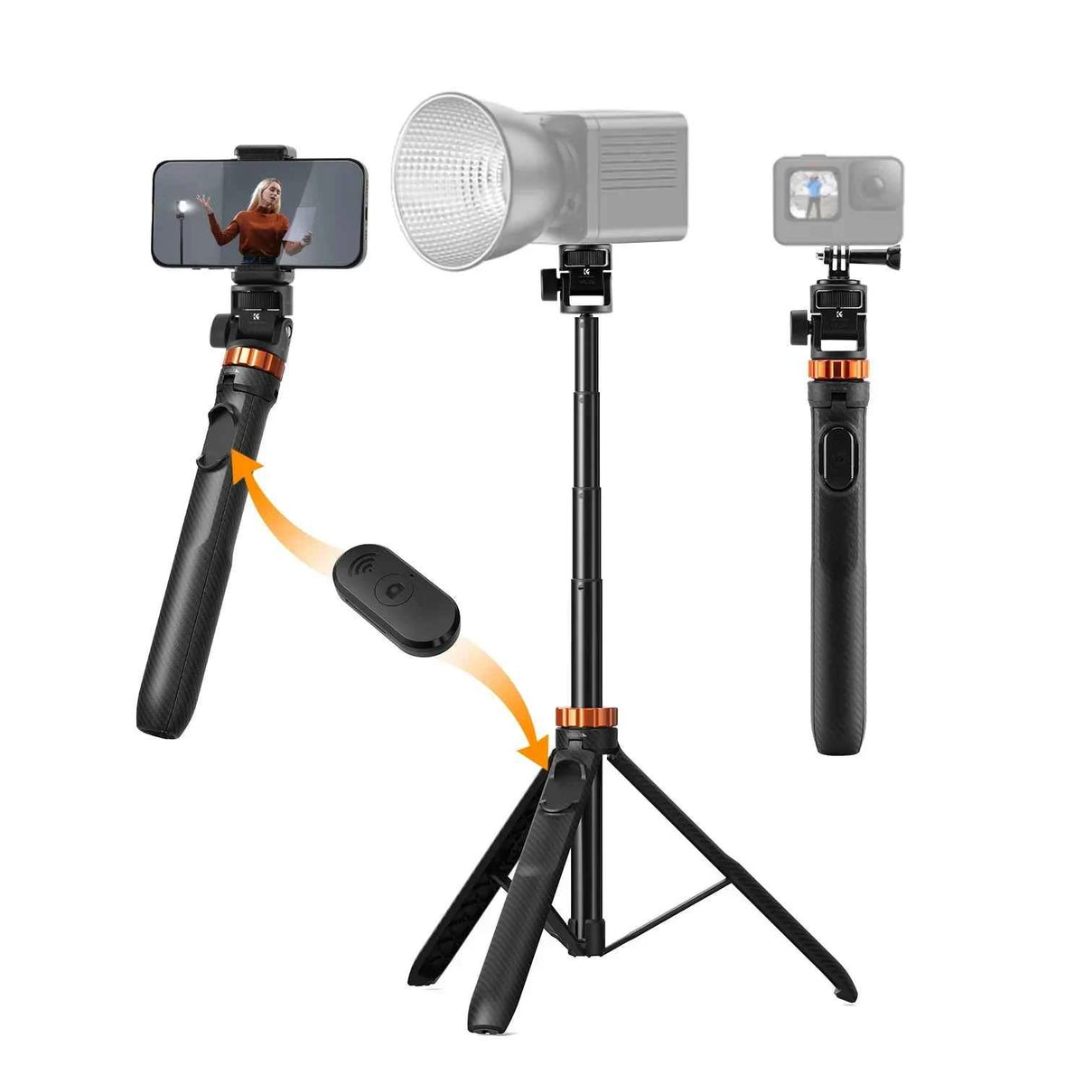 K&F MS24 175cm Phone Selfie Stick Tripod
