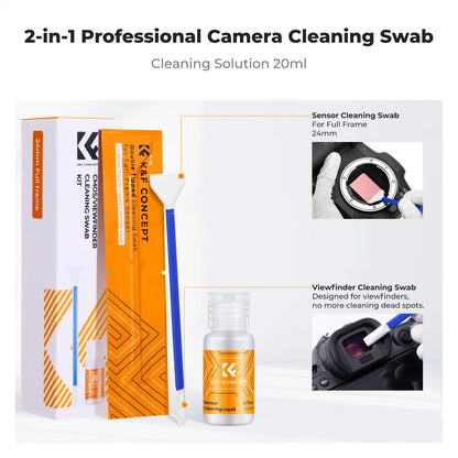 K&F Concept 2-in-1 Camera Sensor Cleaning Swab Kit