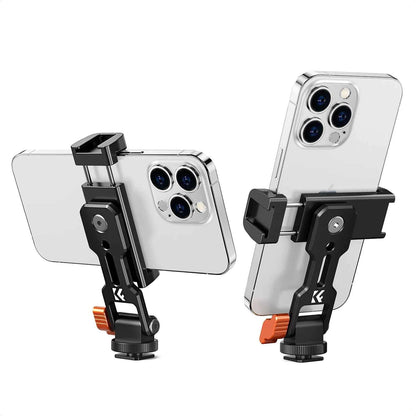 K&F Metal Phone Tripod Mount with Dual Cold Shoe