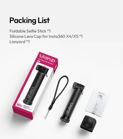 Ulanzi MT98 Invisible Selfie Stick 57cm for Action Cameras