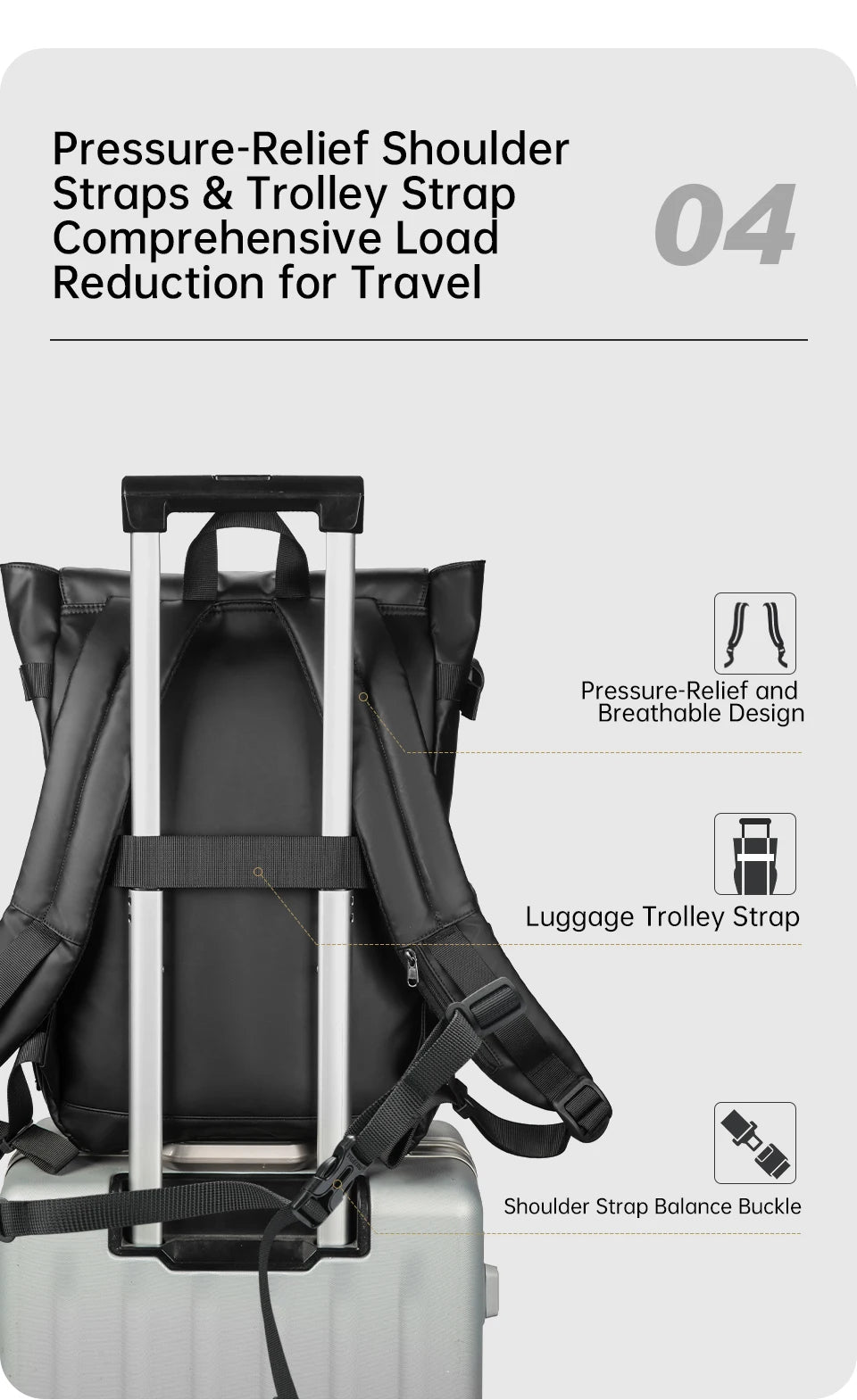 TIGERNU 15.6 Inch Laptop Travel Backpack